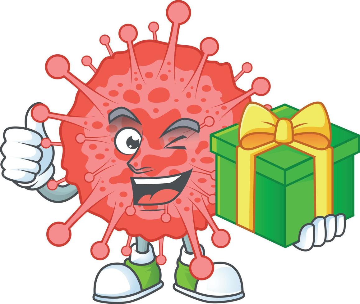 A cartoon character of coronavirus disaster vector