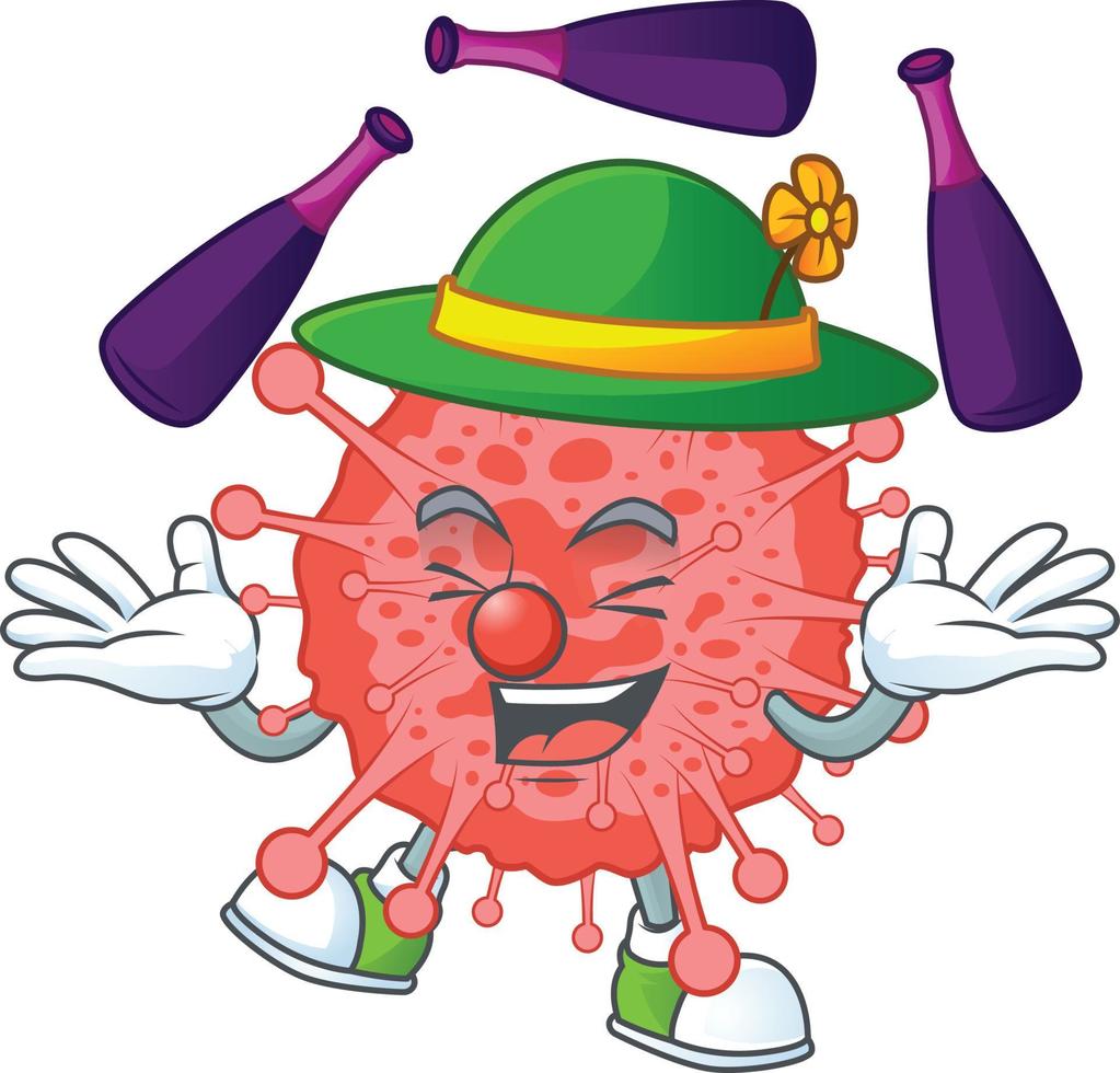 A cartoon character of coronavirus disaster vector