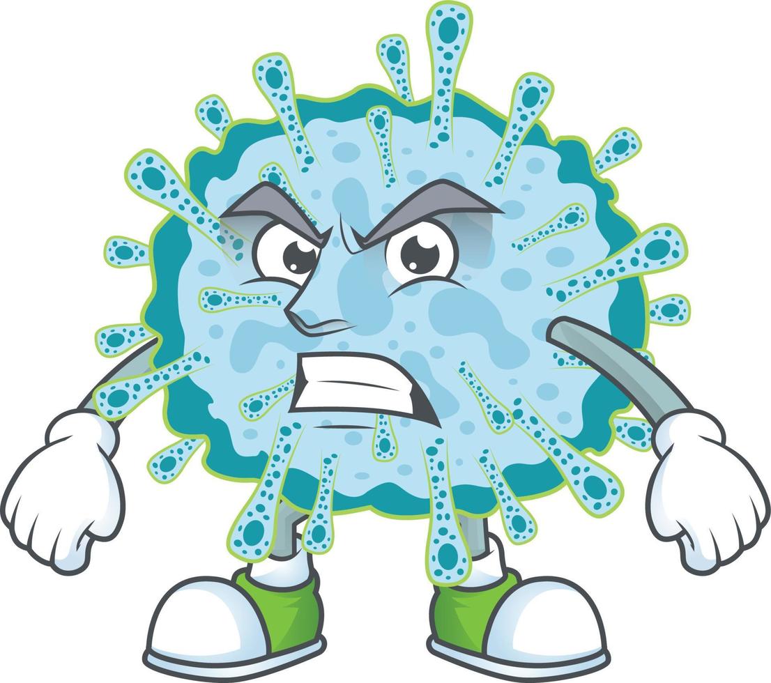 A cartoon character of coronavirus illness vector