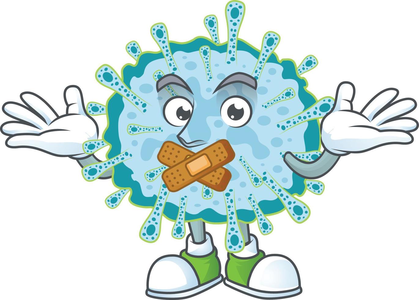 A cartoon character of coronavirus illness vector