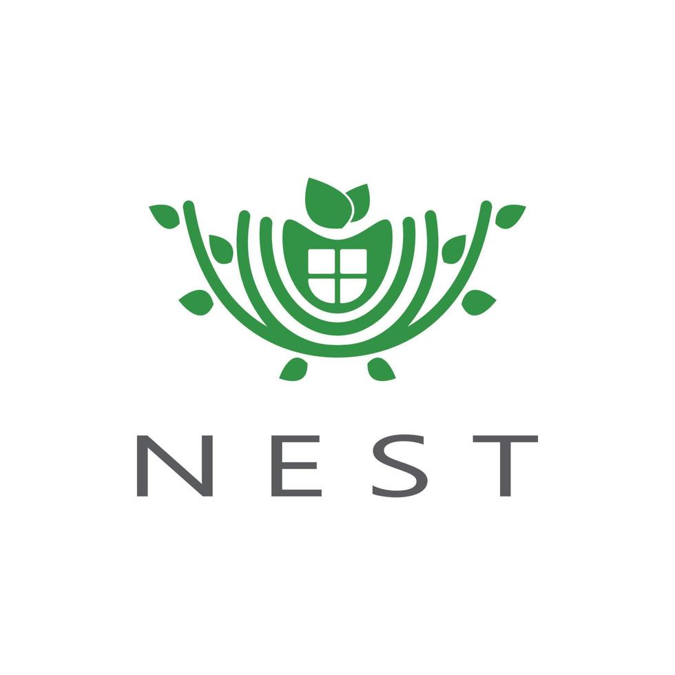 bird nest logo icon illustration design template, for bird farm, bird business, bird house, bird conservation with modern minimalist vector concept