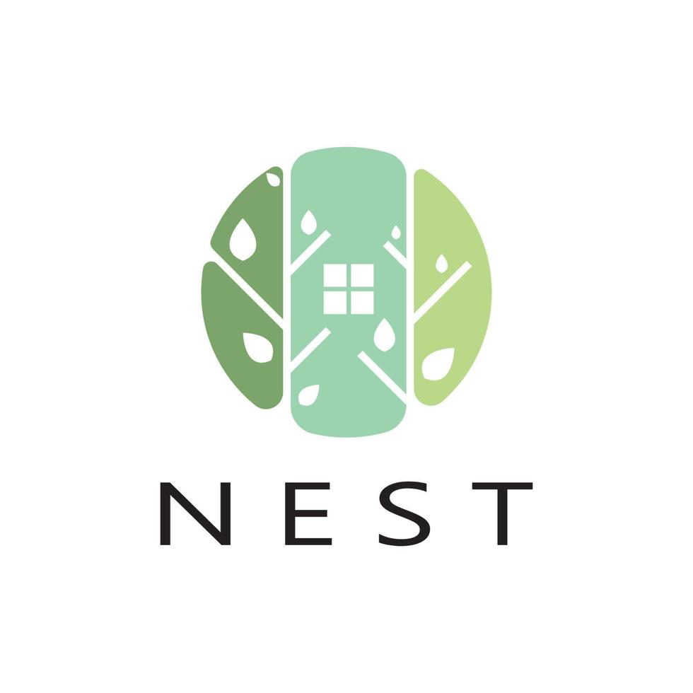 bird nest logo icon illustration design template, for bird farm, bird business, bird house, bird conservation with modern minimalist vector concept