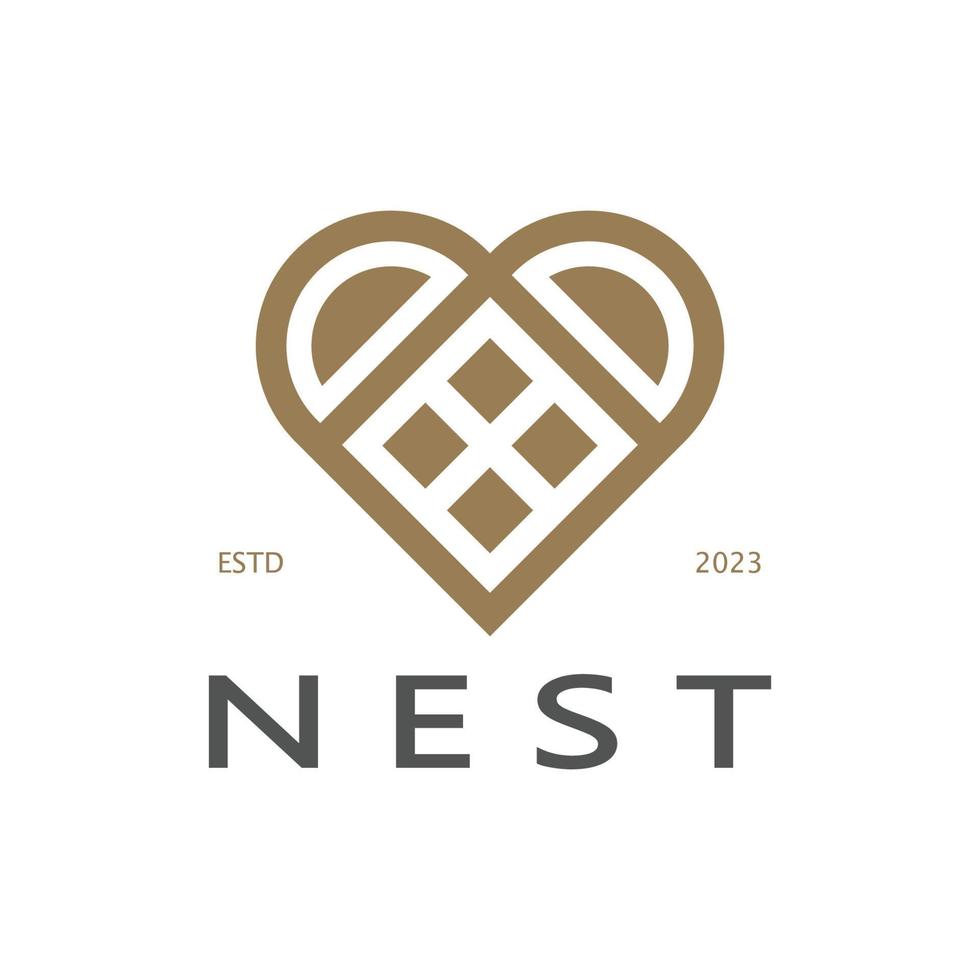 bird nest logo icon illustration design template, for bird farm, bird business, bird house, bird conservation with modern minimalist vector concept