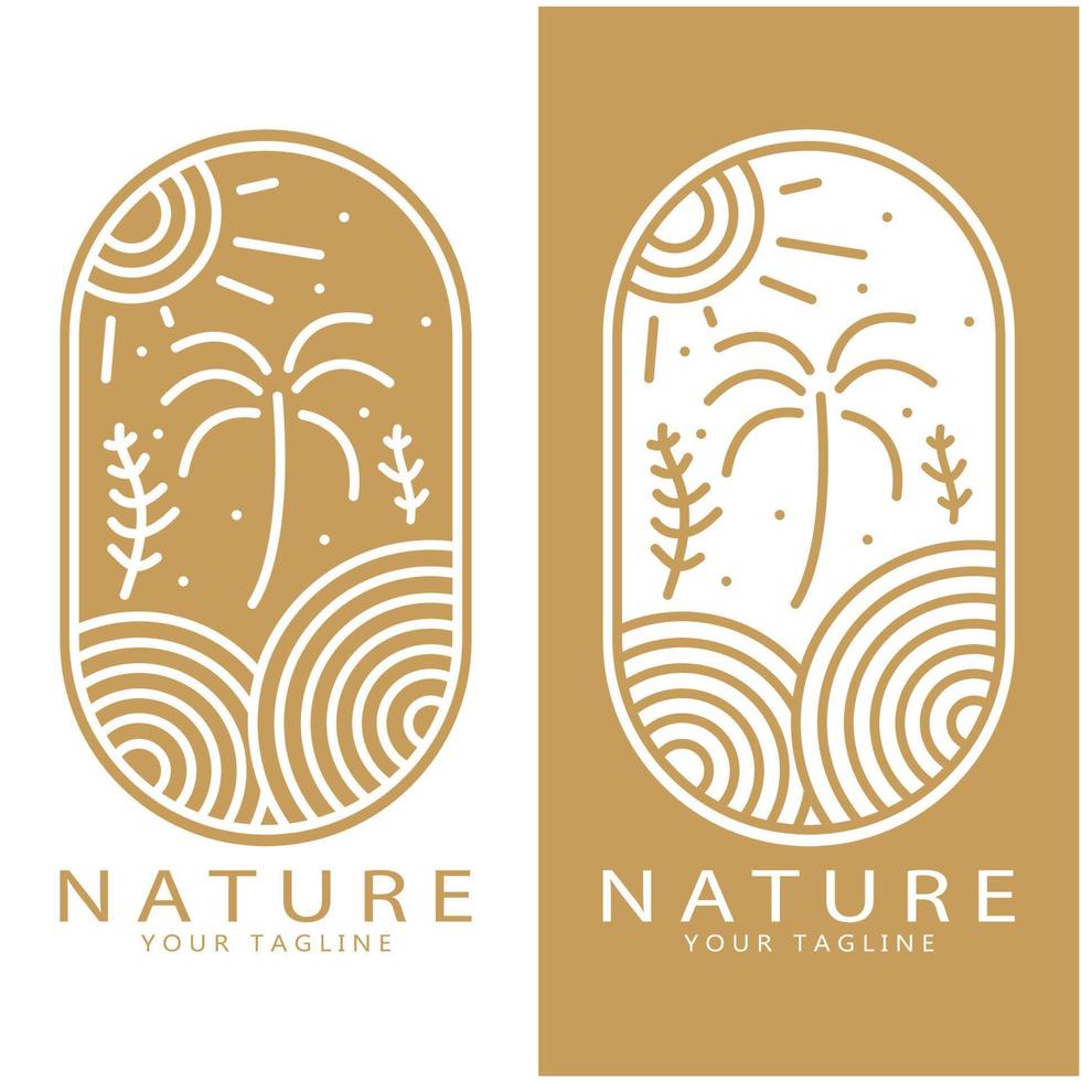 Nature vector logo. with trees, rivers, seas, mountains, business emblems, travel badges, ,ecological health
