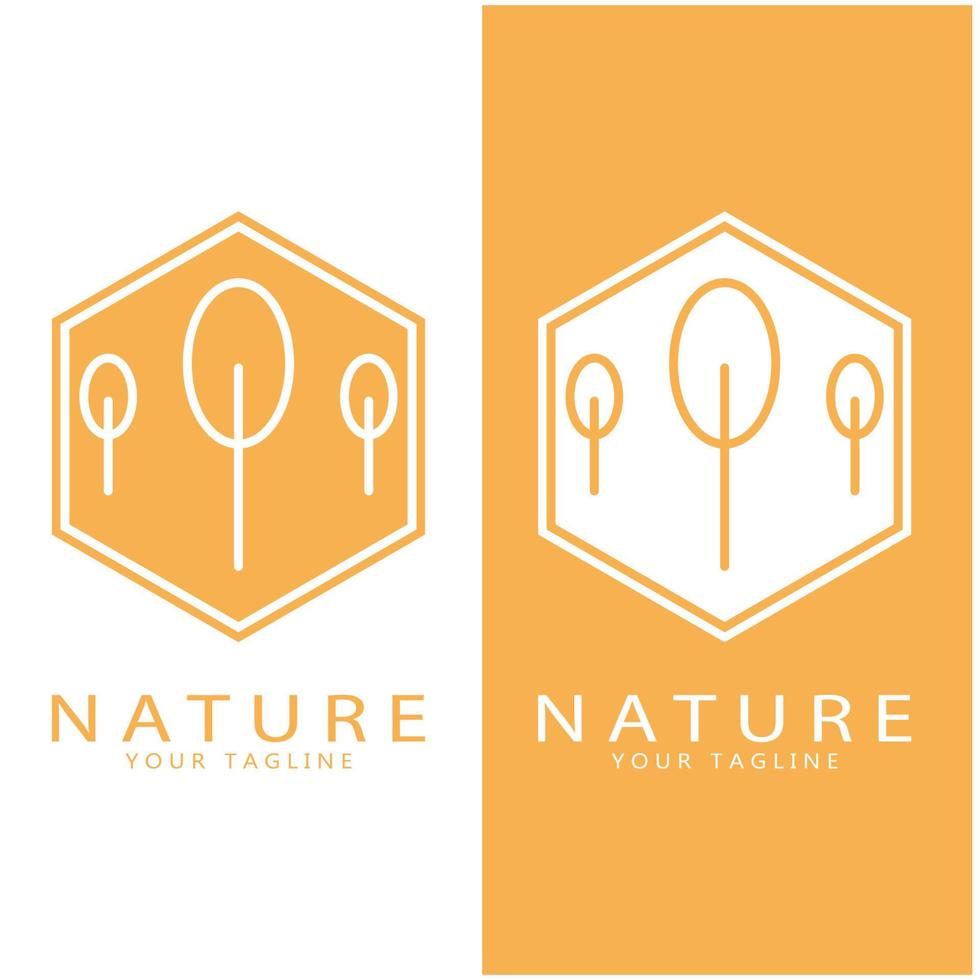 naturaleza vector logo. con árboles, ríos, mares, montañas, negocio emblemas, viaje insignias, ,ecológico salud