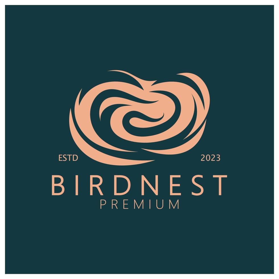 bird nest logo icon illustration design template, for bird farm, bird business, bird house, bird conservation with modern minimalist vector concept