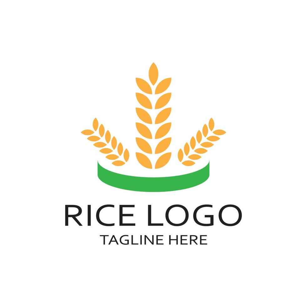 arrozal planta logotipo, arroz grano logo,arroz,natural orgánico la agricultura, para negocio,empresa,agricultura,producto,granja tienda,agrícola equipo,arroz almacén, con moderno minimalista vector