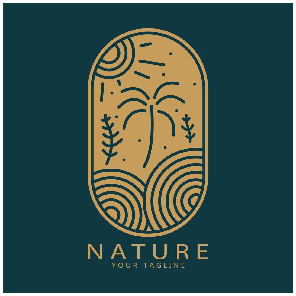 naturaleza vector logo. con árboles, ríos, mares, montañas, negocio emblemas, viaje insignias, ,ecológico salud