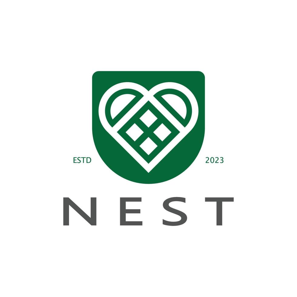 bird nest logo icon illustration design template, for bird farm, bird business, bird house, bird conservation with modern minimalist vector concept