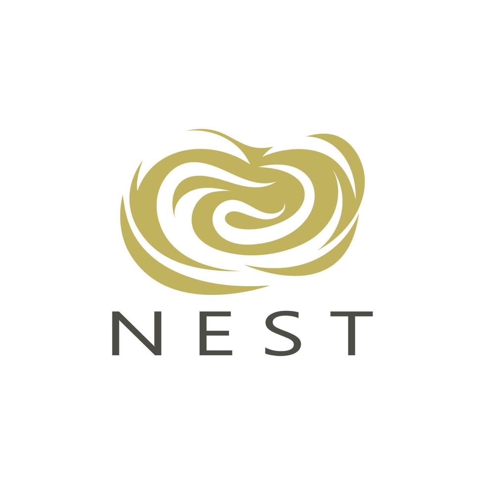 bird nest logo icon illustration design template, for bird farm, bird business, bird house, bird conservation with modern minimalist vector concept
