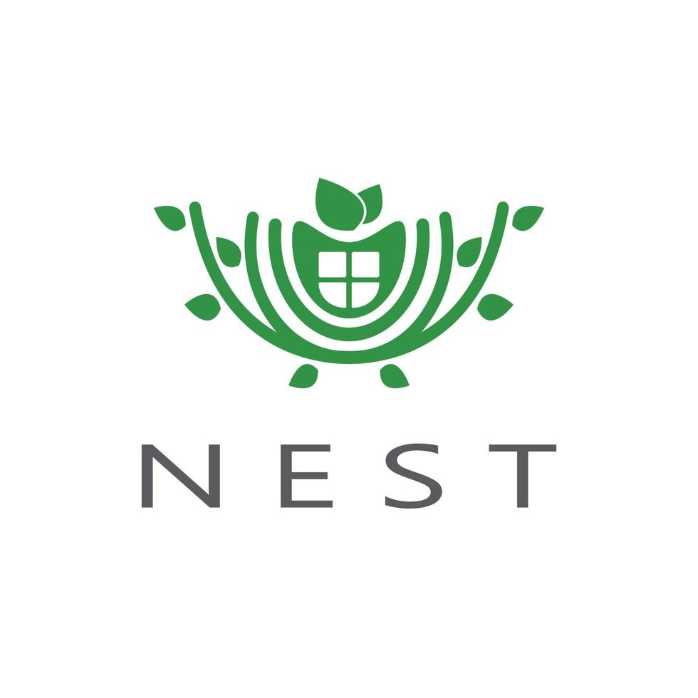 bird nest logo icon illustration design template, for bird farm, bird business, bird house, bird conservation with modern minimalist vector concept
