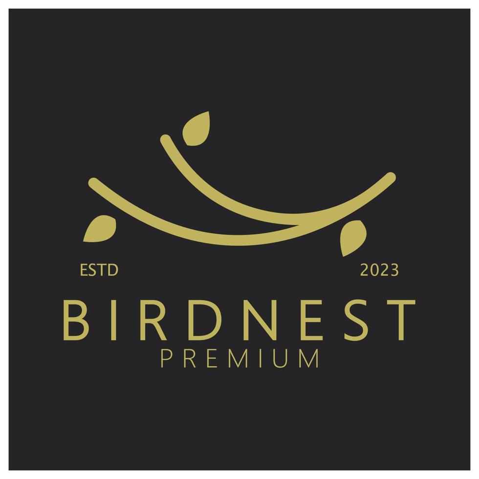 bird nest logo icon illustration design template, for bird farm, bird business, bird house, bird conservation with modern minimalist vector concept