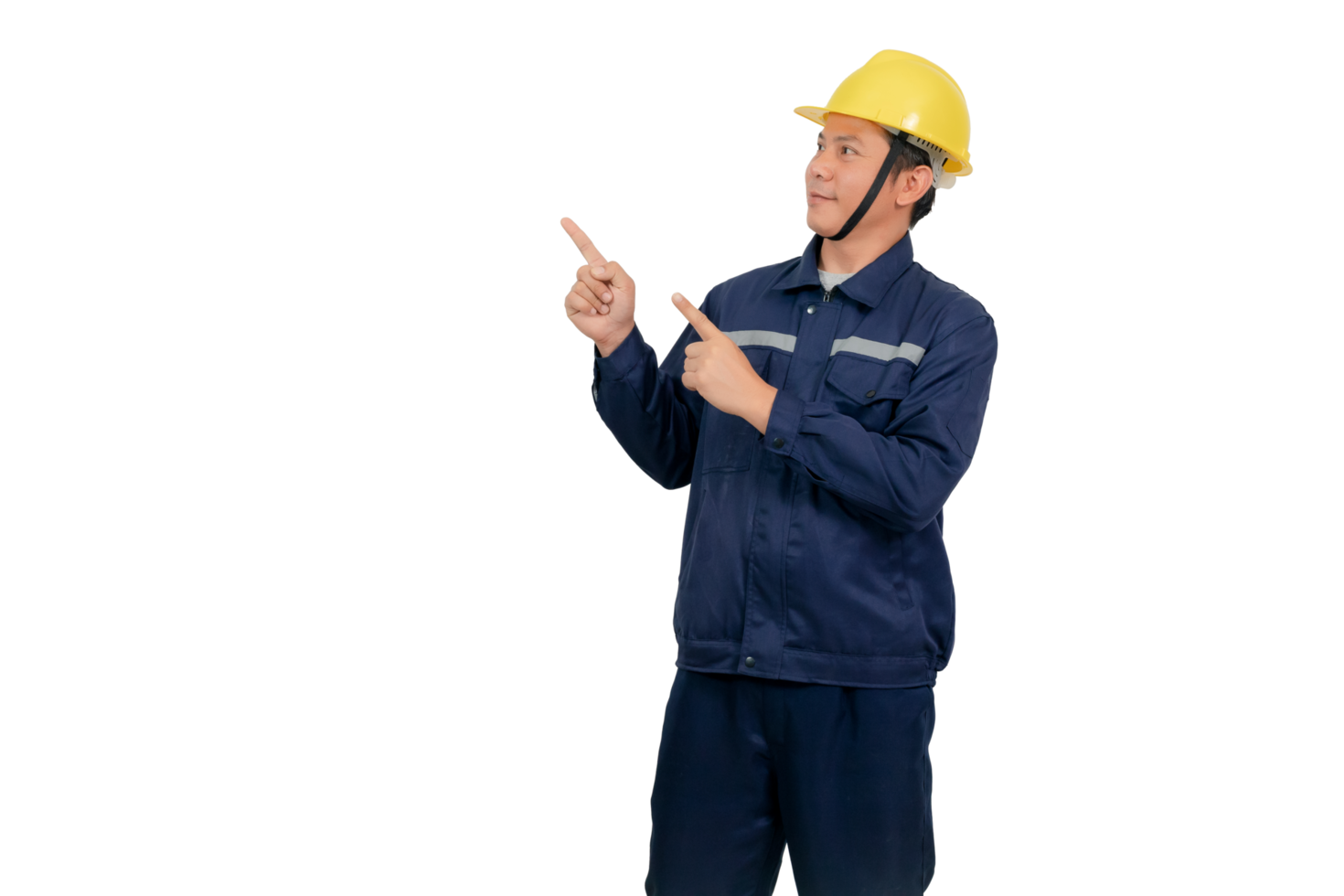 A man wearing a mechanic's work uniform png