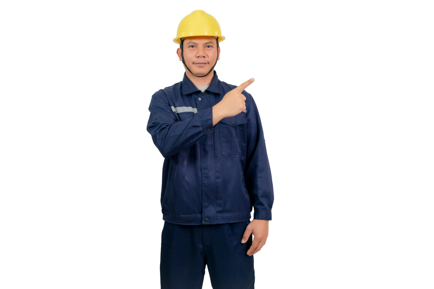 A man wearing a mechanic's work uniform png