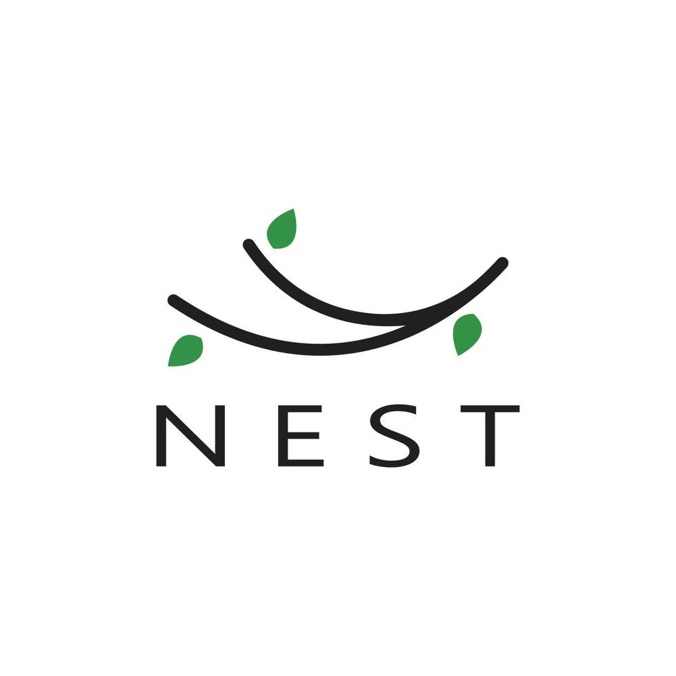 bird nest logo icon illustration design template, for bird farm, bird business, bird house, bird conservation with modern minimalist vector concept