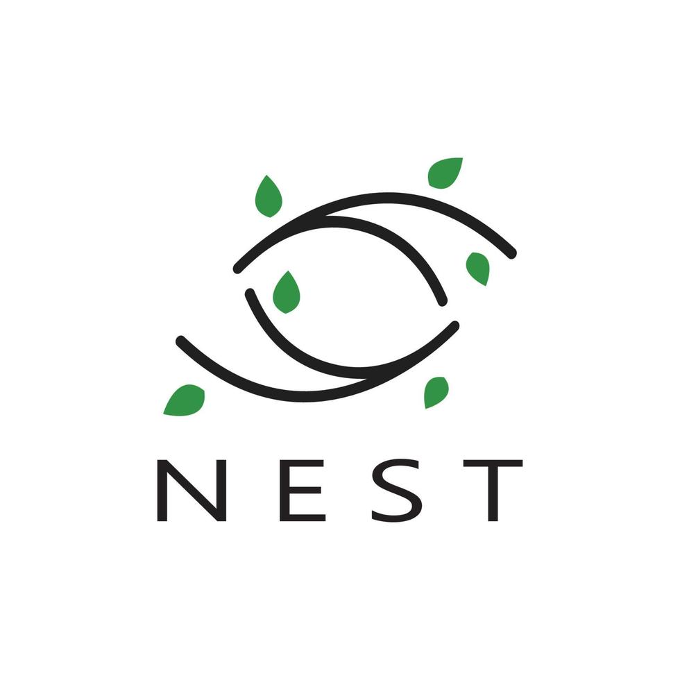 bird nest logo icon illustration design template, for bird farm, bird business, bird house, bird conservation with modern minimalist vector concept