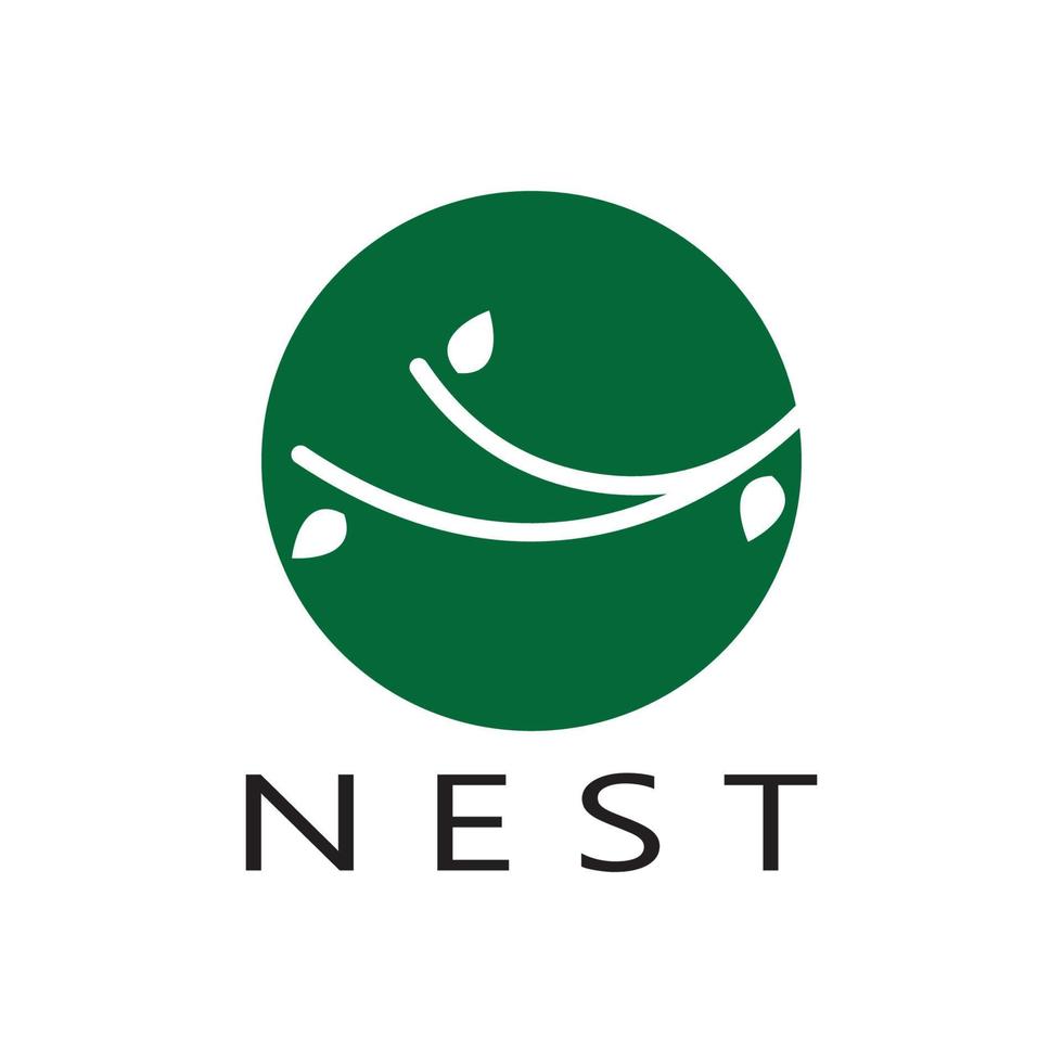 bird nest logo icon illustration design template, for bird farm, bird business, bird house, bird conservation with modern minimalist vector concept