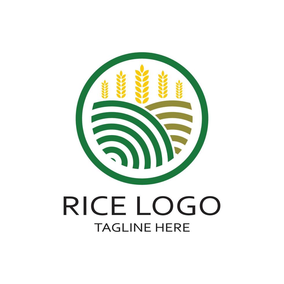 arrozal planta logotipo, arroz grano logo,arroz,natural orgánico la agricultura, para negocio,empresa,agricultura,producto,granja tienda,agrícola equipo,arroz almacén, con moderno minimalista vector