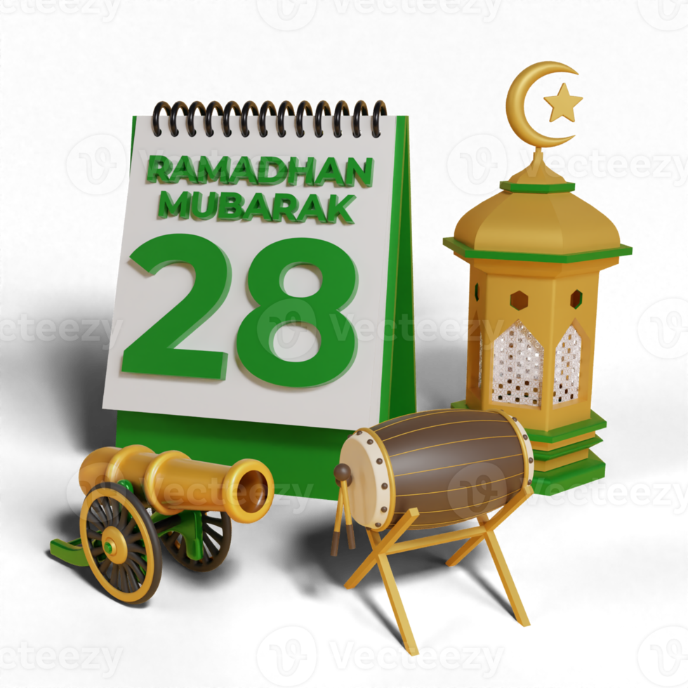 3d Ramadhan Mubarak Kalender png