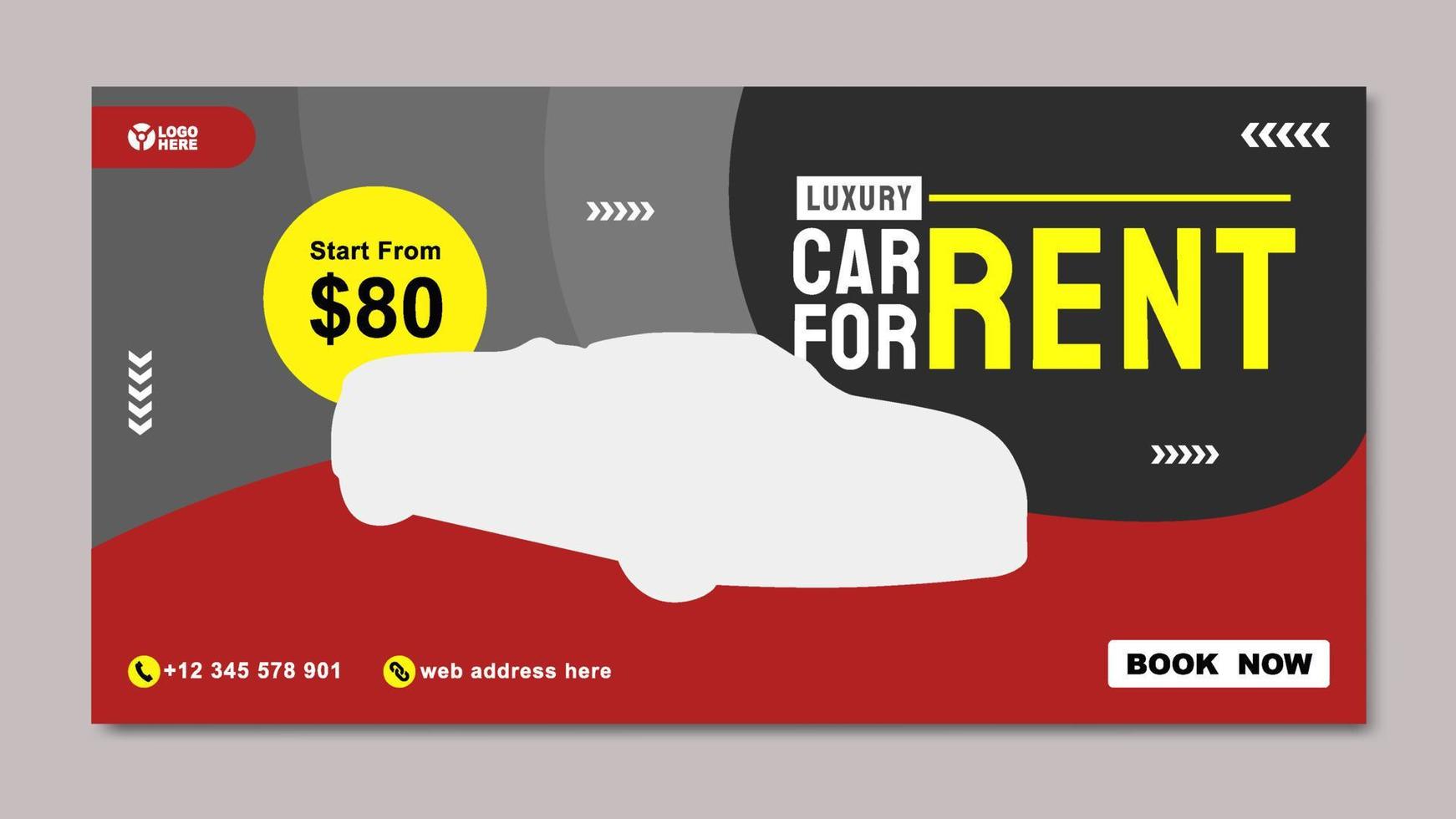 Car Rental Promotion Banner Template vector