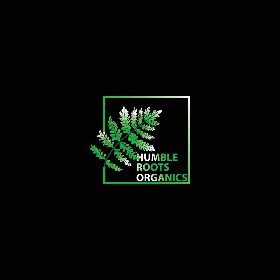 Eco life people tree logo with square line art style and business card design Premium Vector