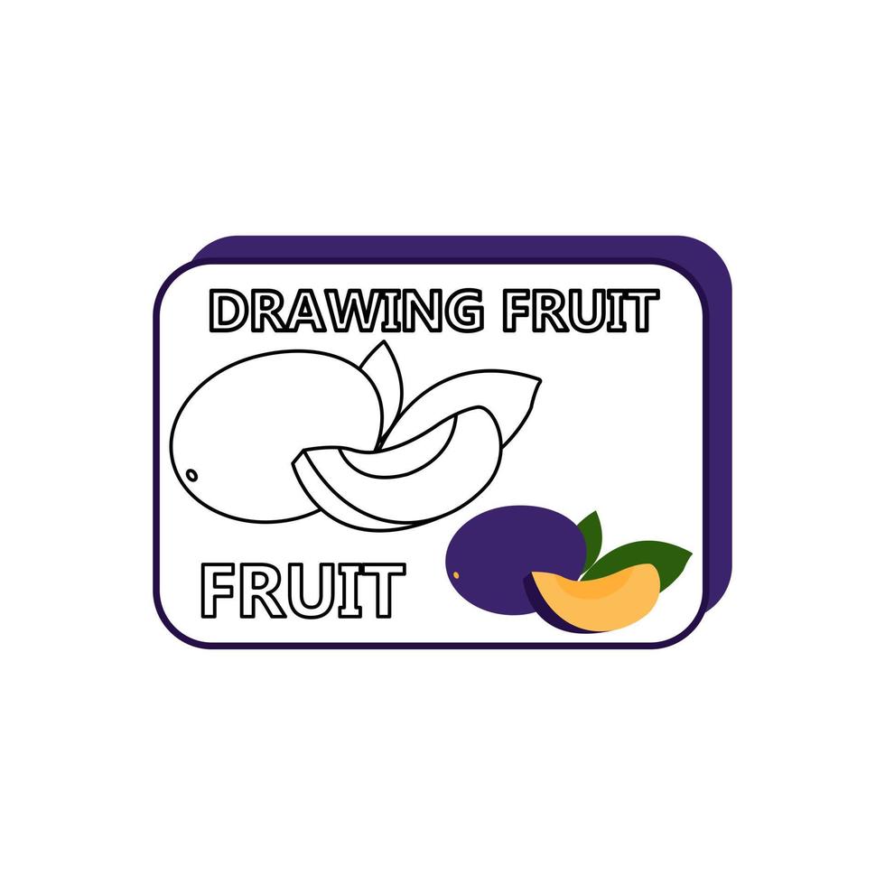 Figs. Educational developing game for preschoolers Trace and color. Vector illustration for children, eps.