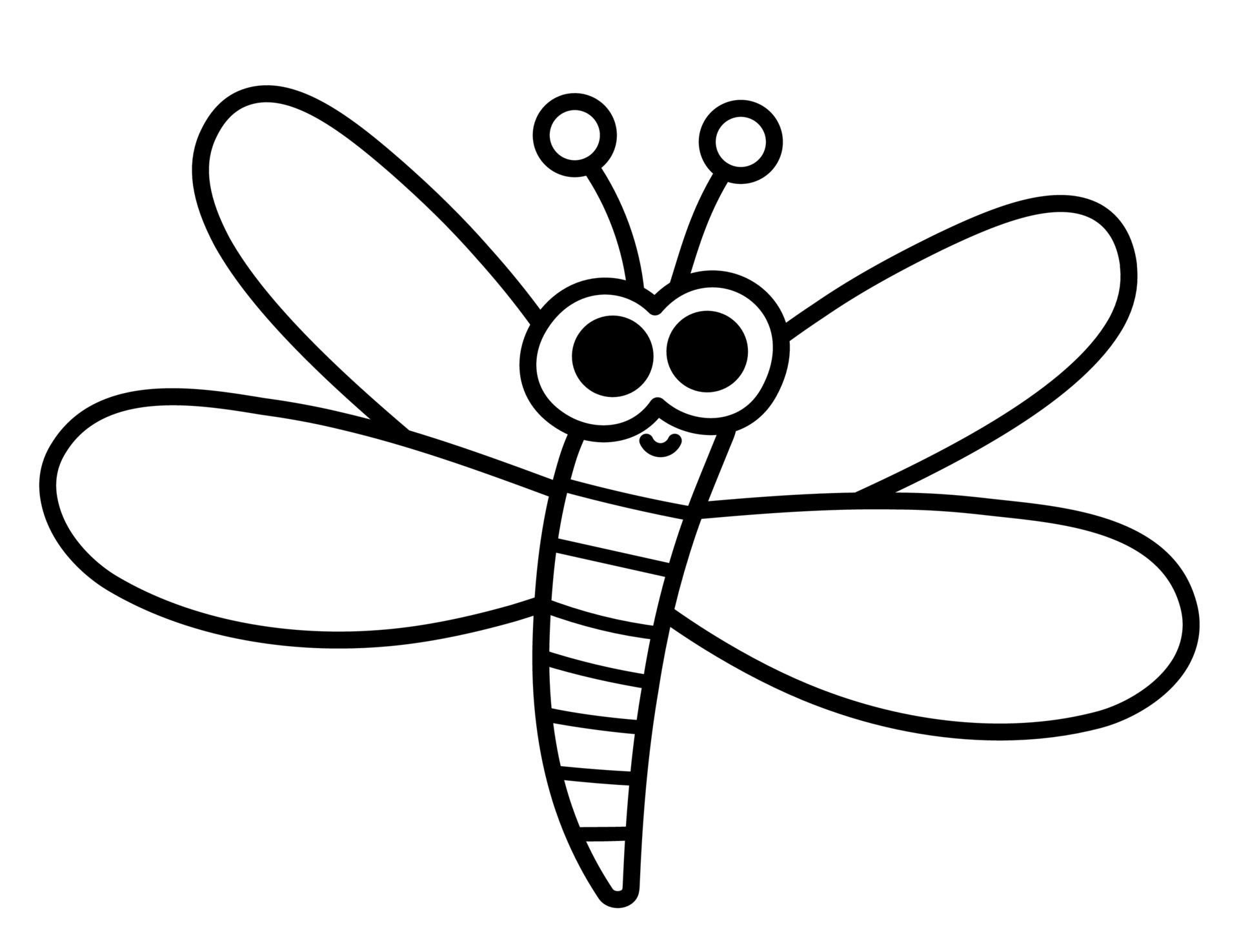 dragonfly clip art black and white