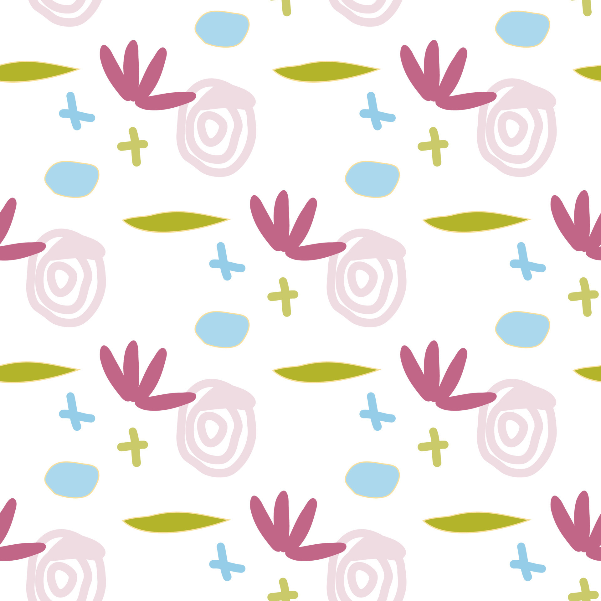 Pattern of abstract geometric shapes spring colors. Vector flat ...