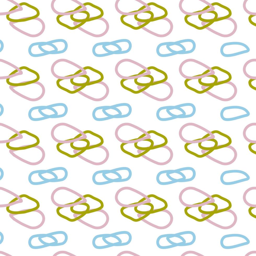 Pattern of abstract geometric shapes spring colors. Vector flat illustration. Seamless pattern. Packaging design. Abstract ovals