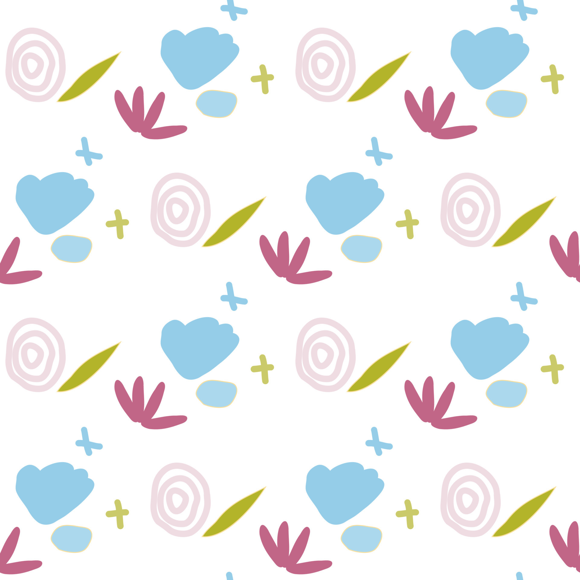 Pattern of abstract geometric shapes spring colors. Vector flat ...