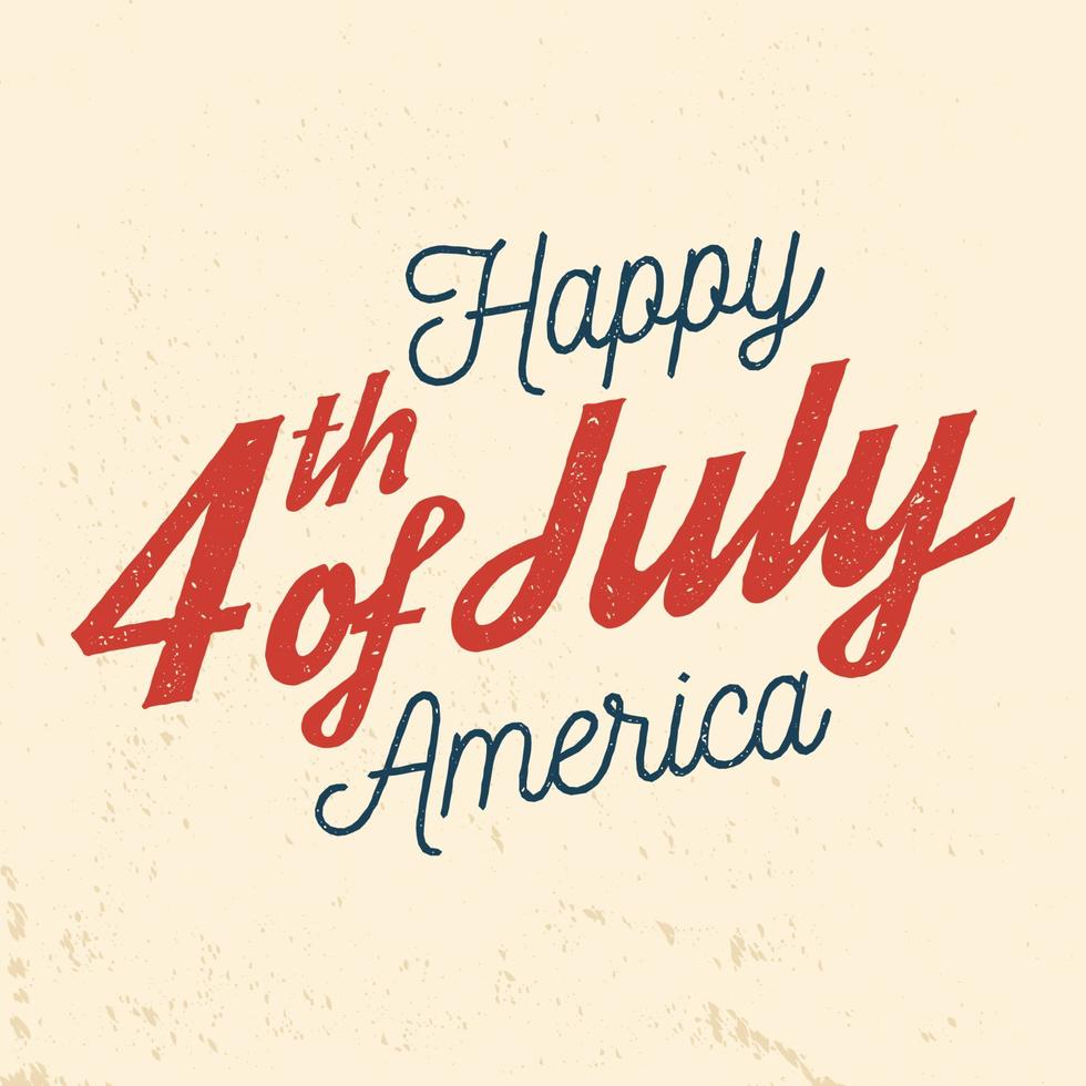 4th of july design in retro style. vector
