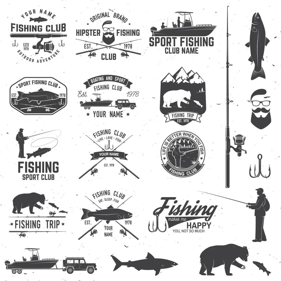 Sport Fishing club. Vector illustration.