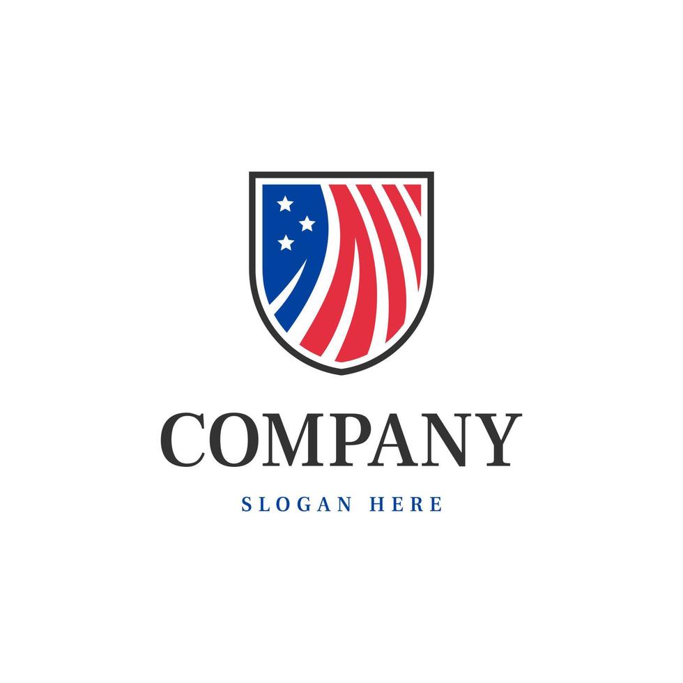 american flag shield usa logo vector