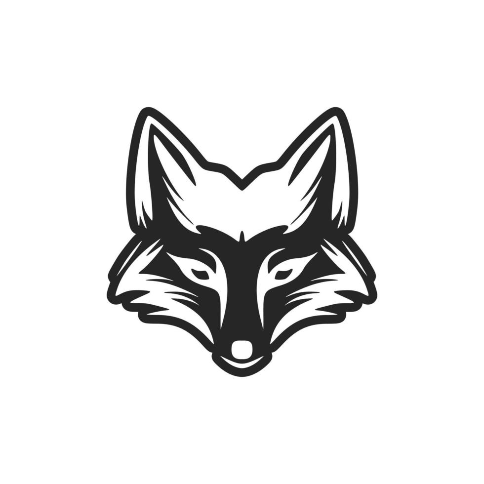 Luxurious black and white fox logo vect. for your business' branding. vector