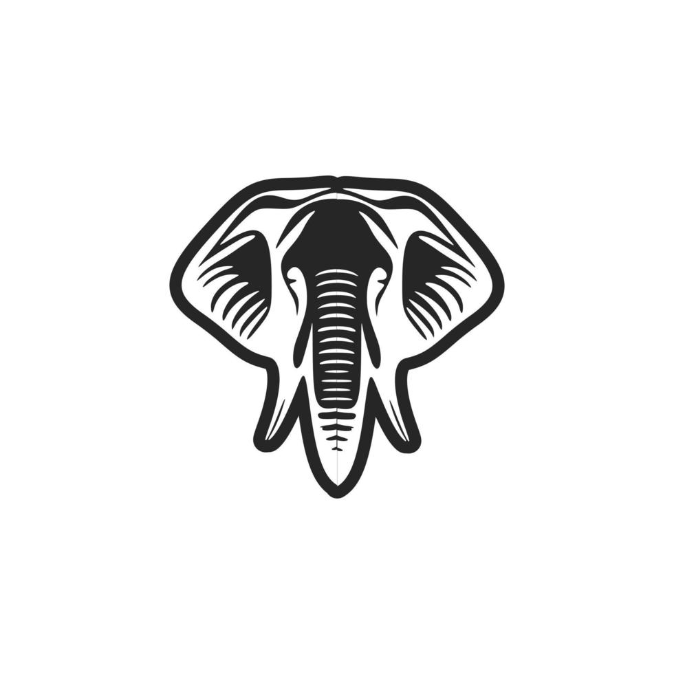 A stylish logo of an elephant in black and white to lend an air of sophistication to your brand. vector