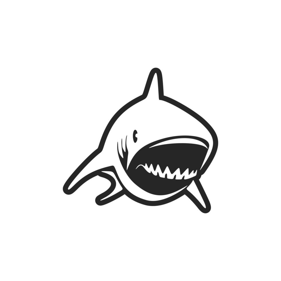 A sleek black and white shark logo vector to give your brand an elegant look.