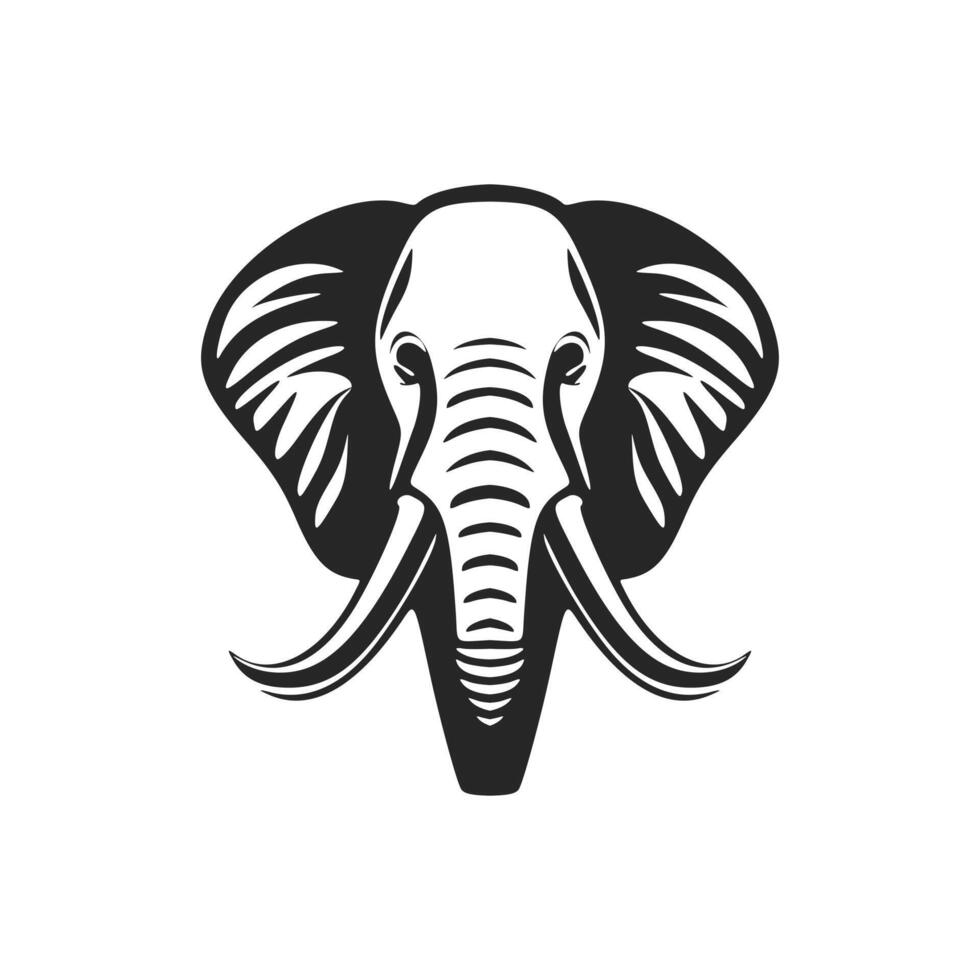 A classy black and white elephant logo for your brand. Vector