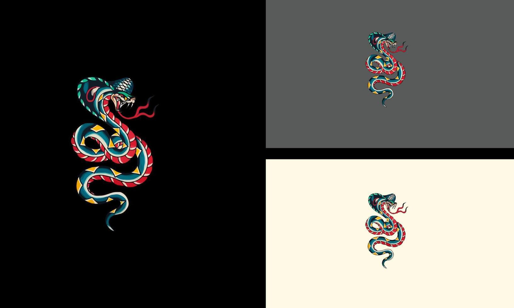 king cobra with fangs vector illustration mascot design