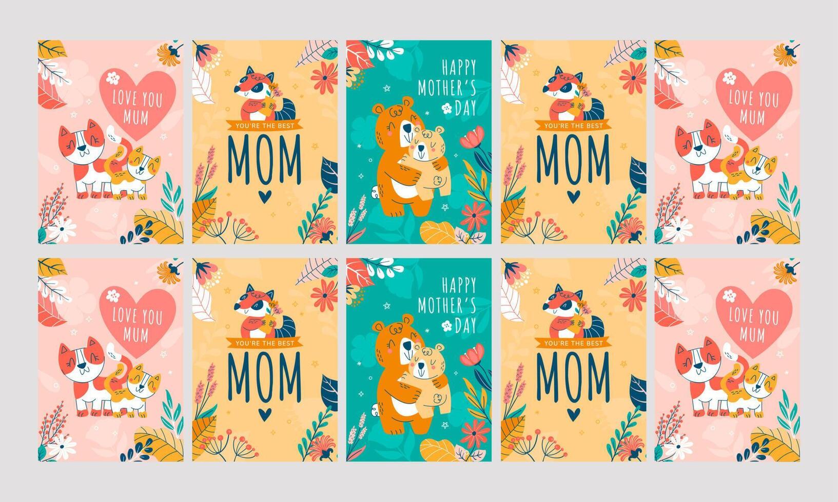 happy mother day social media stories vector flat design