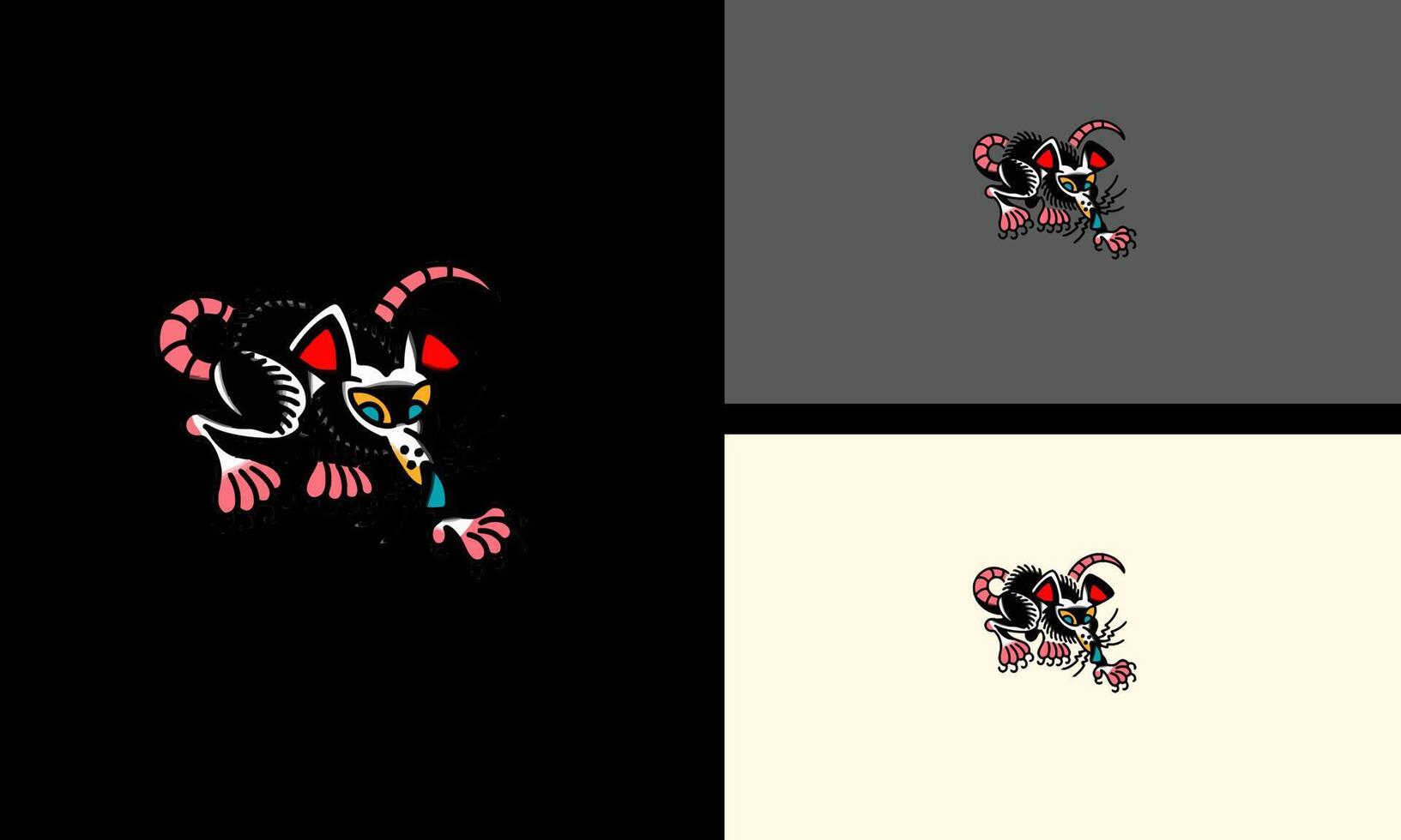 black mouse vector illustration mascot design 20843866 Vector Art at