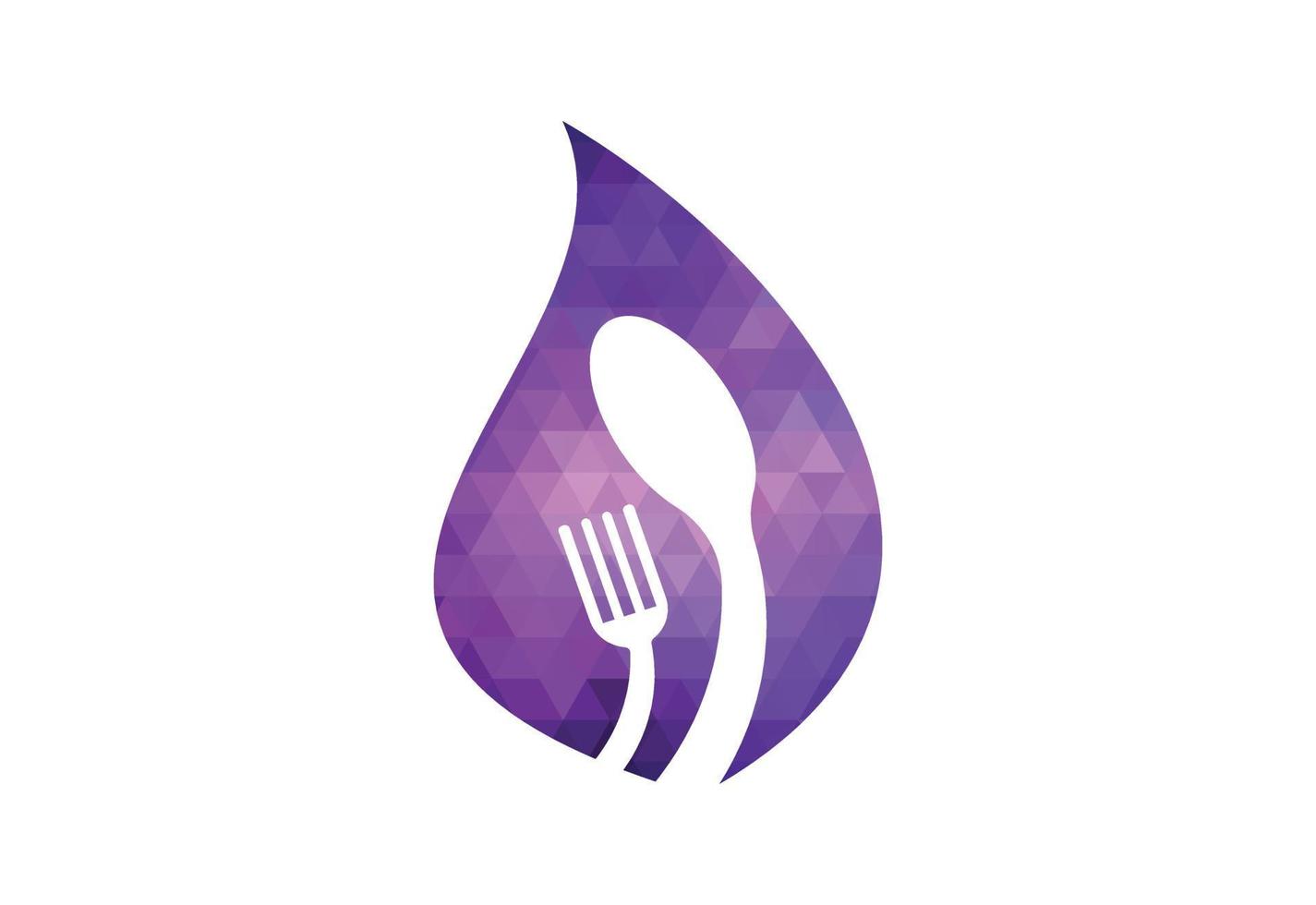 Low Poly and Bio food logo design, Vector design template