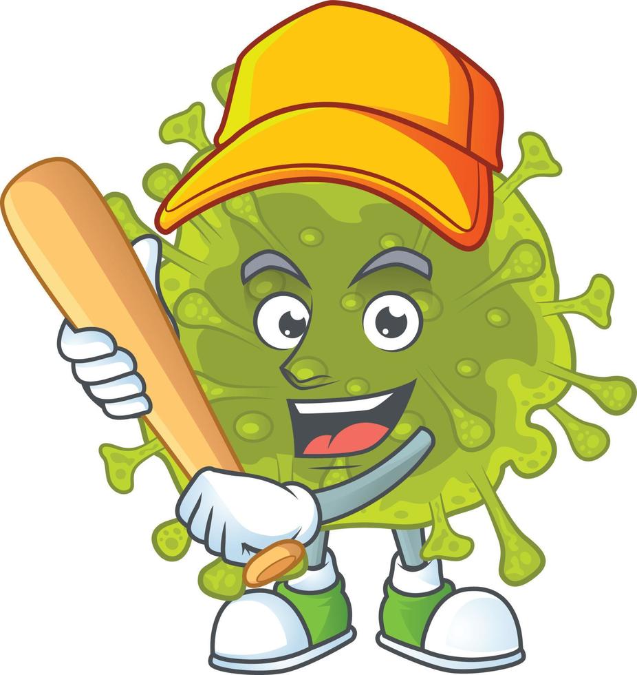 A cartoon character of coronavirus spread vector