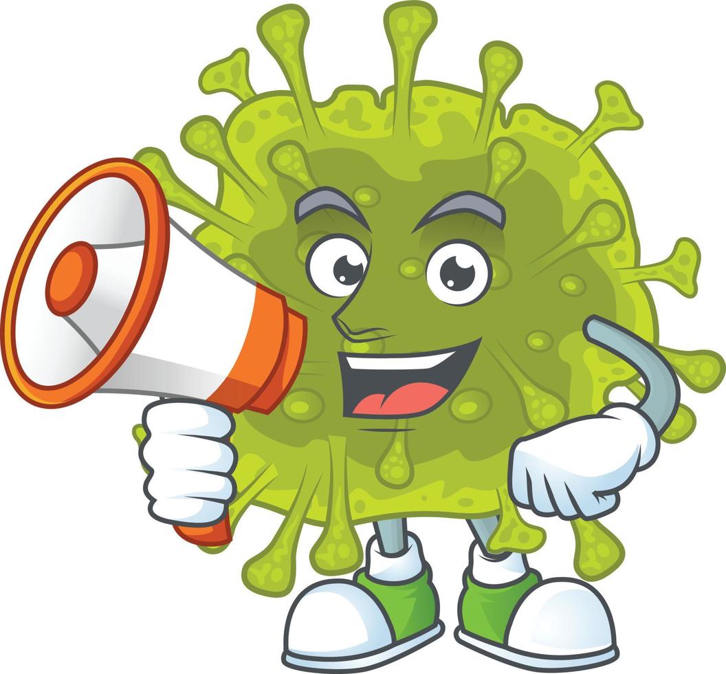 A cartoon character of coronavirus spread vector