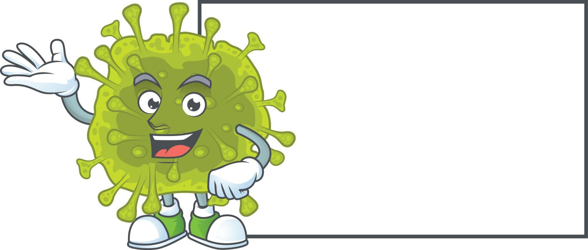 A cartoon character of coronavirus spread vector