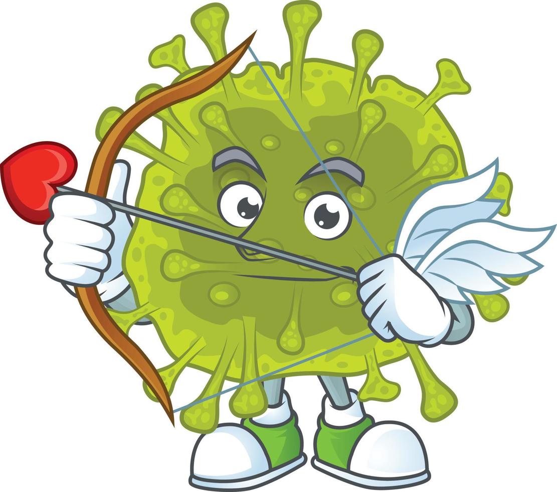 A cartoon character of coronavirus spread vector