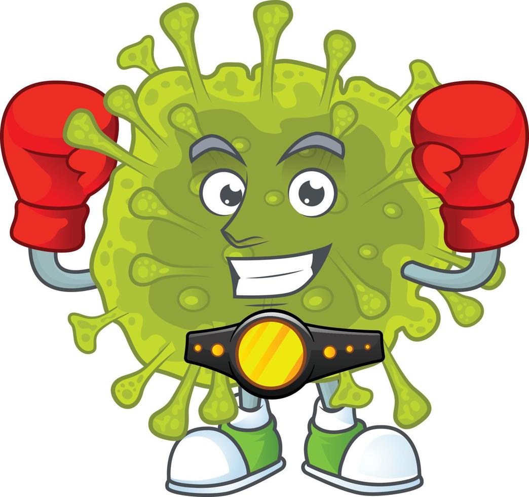 A cartoon character of coronavirus spread vector