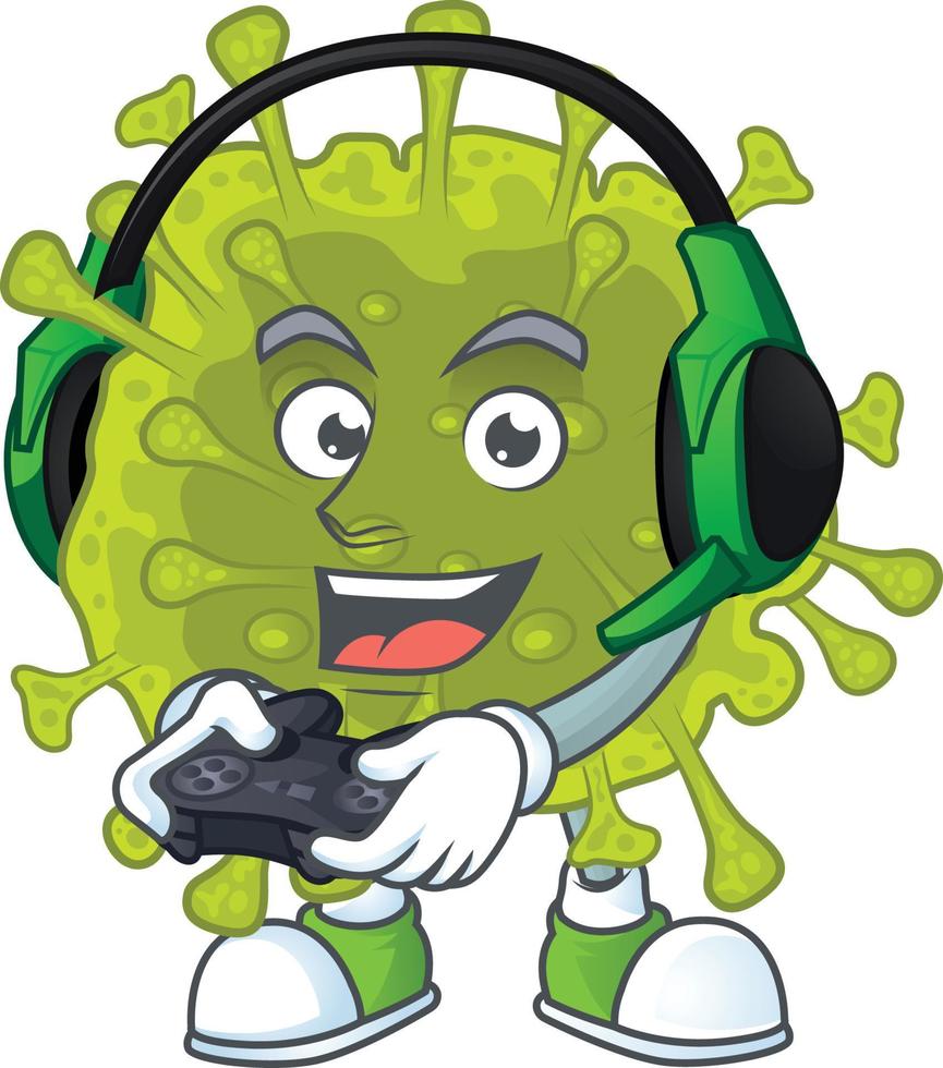 A cartoon character of coronavirus spread vector