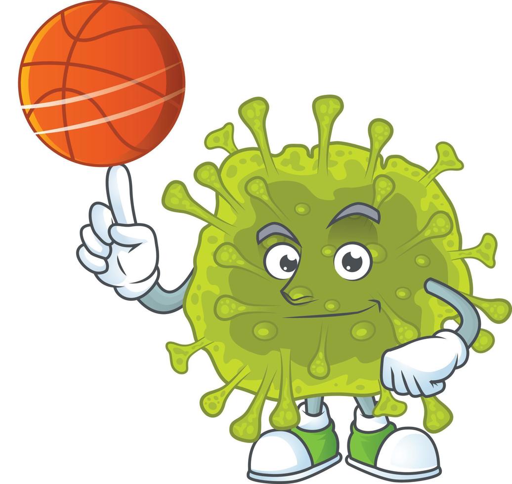 A cartoon character of coronavirus spread vector