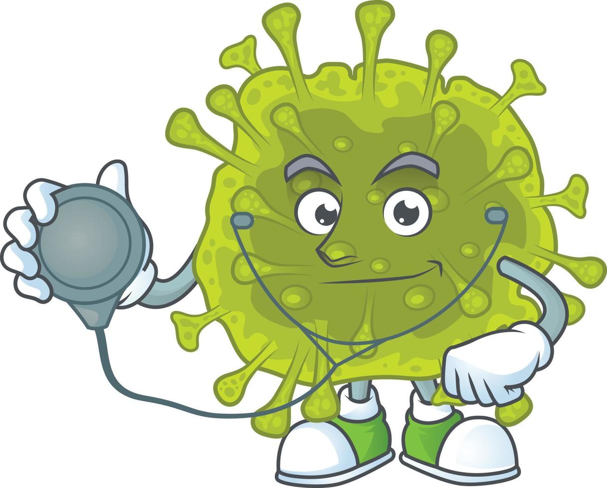 A cartoon character of coronavirus spread vector