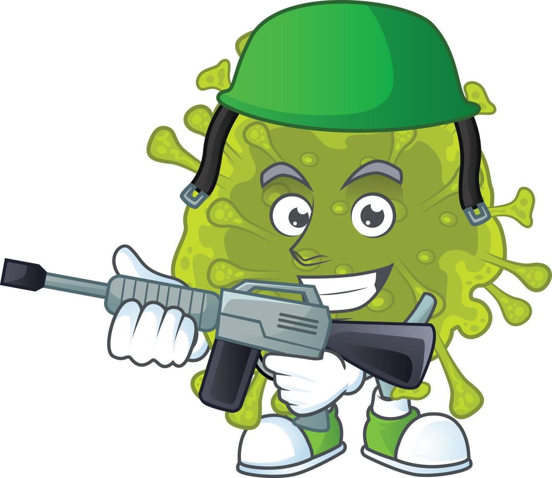 A cartoon character of coronavirus spread vector